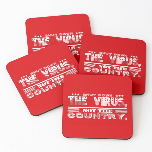 Item preview, Shut Down The Virus Not The Country White Red USA American Flag Text Design designed and sold by Sunny Collections.