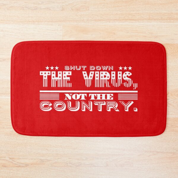 Item preview, Shut Down The Virus Not The Country White Red USA American Flag Text Design designed and sold by Sunny Collections.