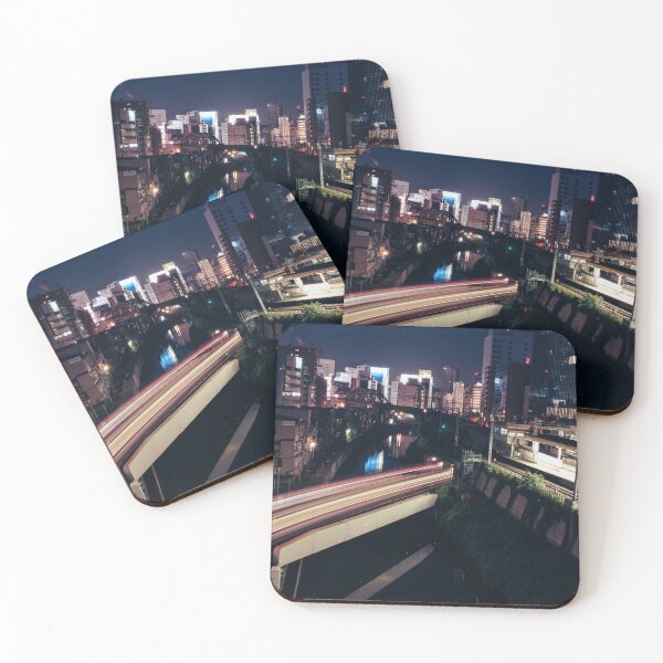 Item preview, River through Tokyo, Japan and Intersecting Train Bridges  designed and sold by JonesyDave.