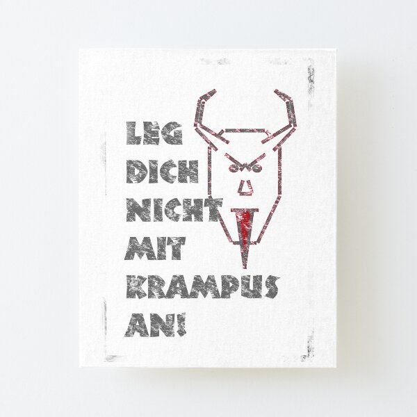 Freches Krampus Design Aufgezogener Druck auf Leinwandkarton