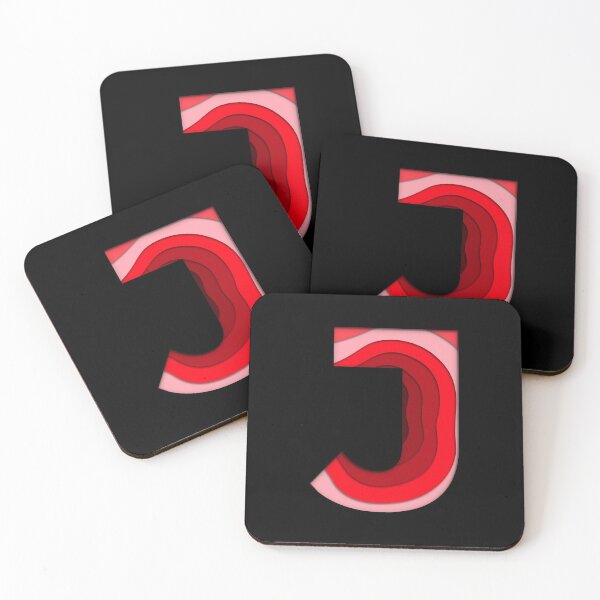 Item preview, The letter - J - Alphabet Series in Red Pattern designed and sold by SimplePickUps.