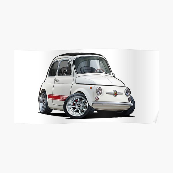 Fiat 500 Classic Posters Redbubble