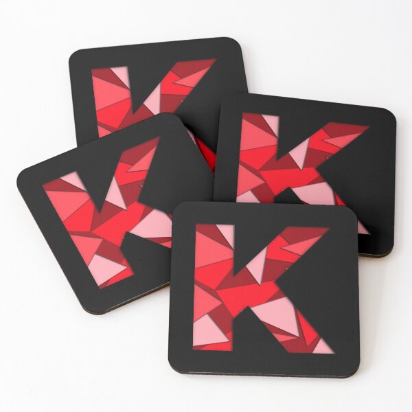 Item preview, The letter - K - Alphabet Series in Red Pattern designed and sold by SimplePickUps.