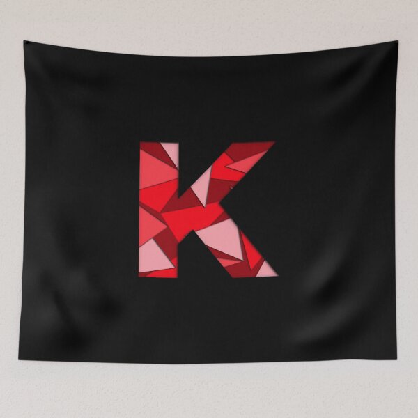 Item preview, The letter - K - Alphabet Series in Red Pattern designed and sold by SimplePickUps.