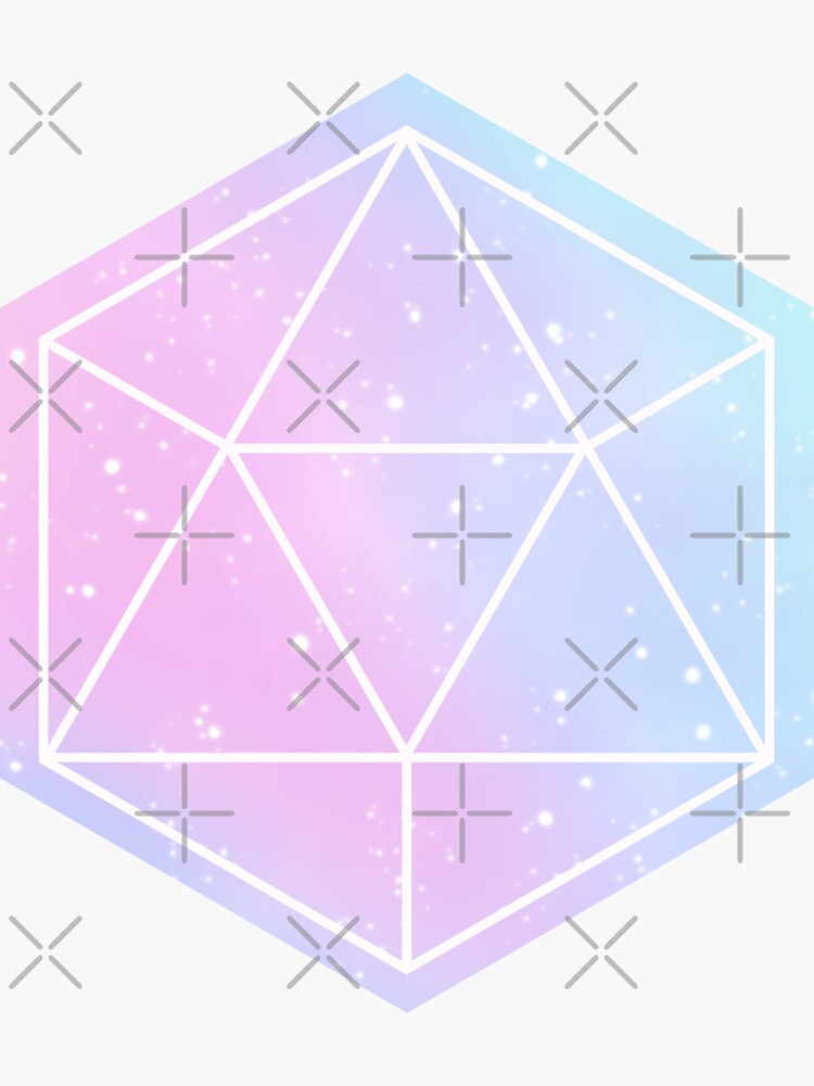 Thumbnail 3 of 3, Sticker, Pastel Galaxy + Geometry designed and sold by ElectricFangs.