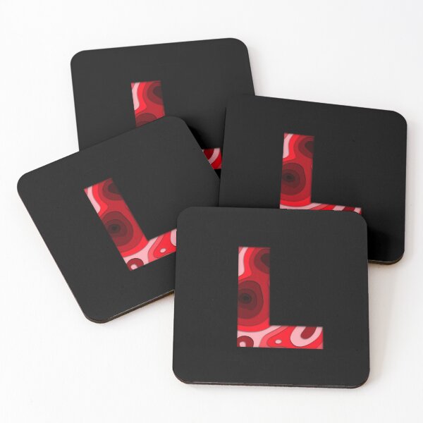 Item preview, The letter - L - Alphabet Series in Red Pattern designed and sold by SimplePickUps.