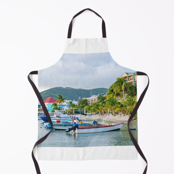 Artikelvorschau, Boote auf der tropischen Karibikinsel Sint Maarten angedockt entworfen und verkauft von debbieannpowell.