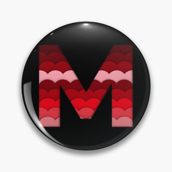 Item preview, The letter - M - Alphabet Series in Red Pattern designed and sold by SimplePickUps.