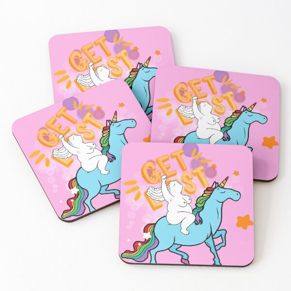 Item preview, Blu unicorn in pink  designed and sold by -Projectmoon-.