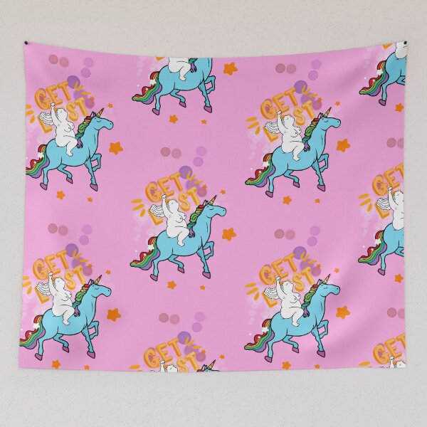 Item preview, Blu unicorn in pink  designed and sold by -Projectmoon-.