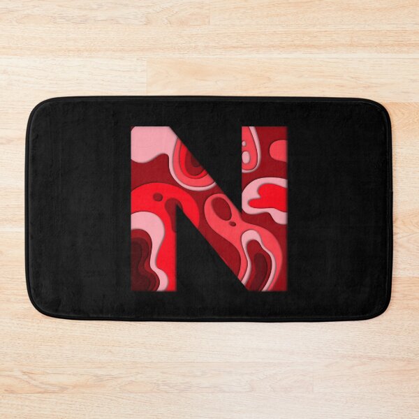 Item preview, The letter - N - Alphabet Series in Red Pattern designed and sold by SimplePickUps.