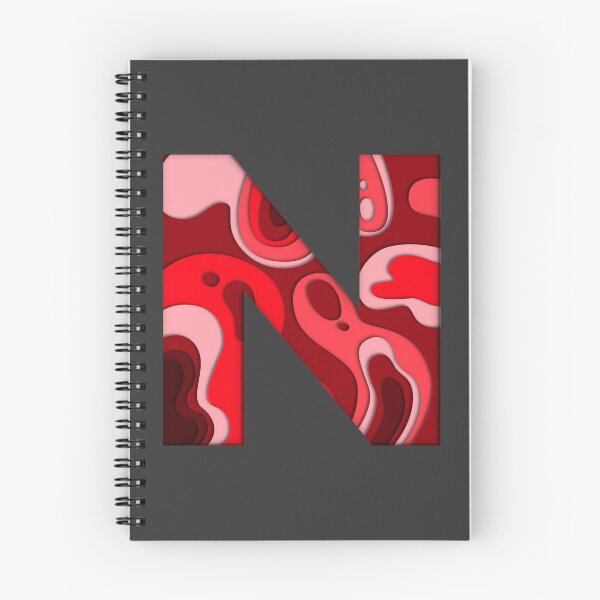 Item preview, The letter - N - Alphabet Series in Red Pattern designed and sold by SimplePickUps.