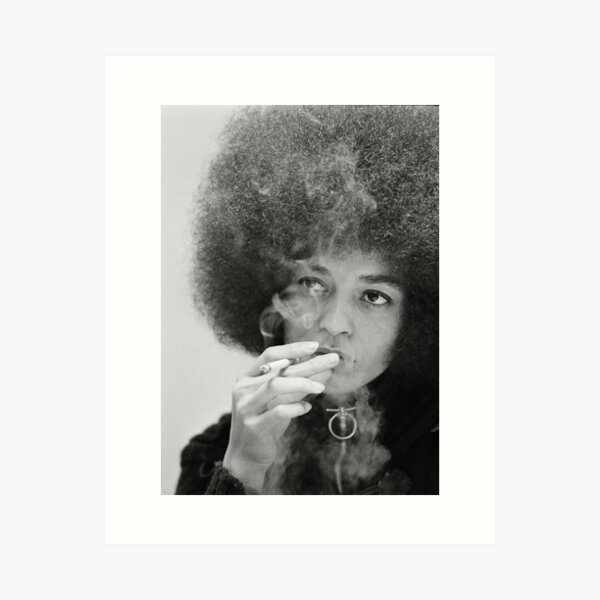 Angela Davis Smoking Art Print