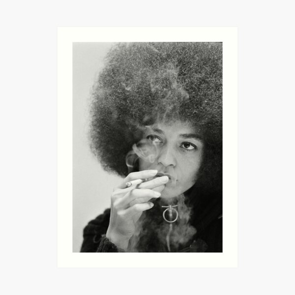 Angela Davis Smoking Art Print