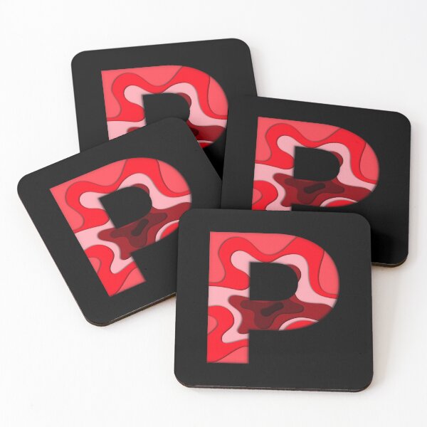 Item preview, The letter - P - Alphabet Series in Red Pattern designed and sold by SimplePickUps.