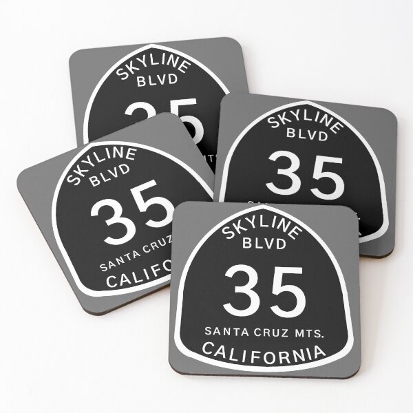 Item preview, Black Highway 35 Sign: Skyline Boulevard - Santa Cruz Mts. designed and sold by milesmoriarty.
