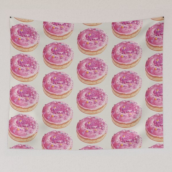 Item preview, Strawberry Swirl Donut painting (no background) designed and sold by Emily Bickell.