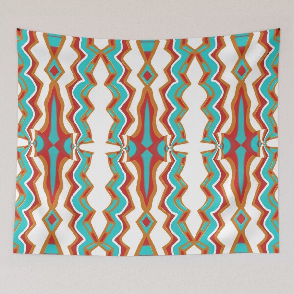 Item preview, Turquoise and Scarlet Diamonds designed and sold by KarenDeLeary.