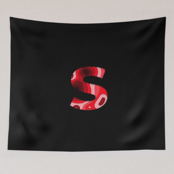 Item preview, The letter - S - Alphabet Series in Red Pattern designed and sold by SimplePickUps.