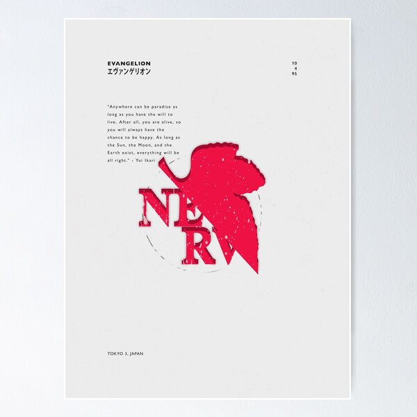 Vista previa del artículo con la obra «Neon Genesis Evangelion - NERV», diseñado y vendido por Nick Beard.