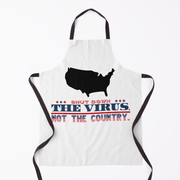 Item preview, Shut Down The Virus Not The Country Red White Blue USA American Silhouette Text Design designed and sold by Sunny Collections.