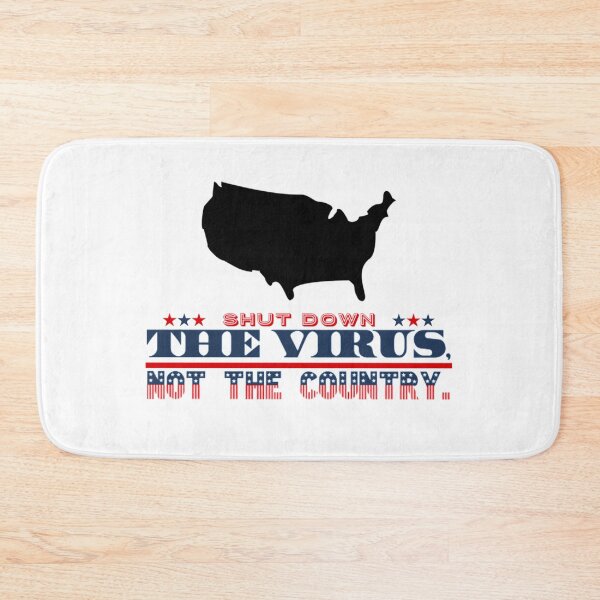 Item preview, Shut Down The Virus Not The Country Red White Blue USA American Silhouette Text Design designed and sold by Sunny Collections.