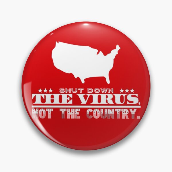 Item preview, Shut Down The Virus Not The Country White Red USA American Silhouette Text Design designed and sold by Sunny Collections.