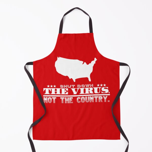 Item preview, Shut Down The Virus Not The Country White Red USA American Silhouette Text Design designed and sold by Sunny Collections.