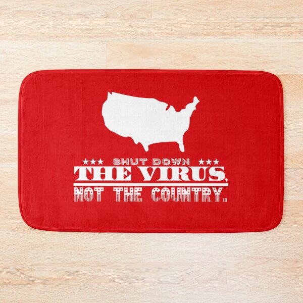 Item preview, Shut Down The Virus Not The Country White Red USA American Silhouette Text Design designed and sold by Sunny Collections.
