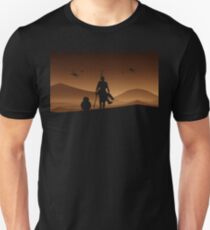 Rey and BB-8 Silhouette Art Unisex T-Shirt