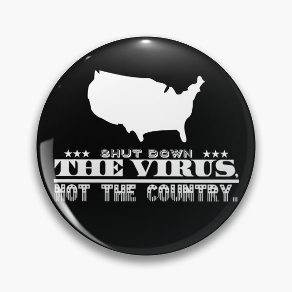 Item preview, Shut Down The Virus Not The Country Black White USA American Silhouette Text Design designed and sold by Sunny Collections.