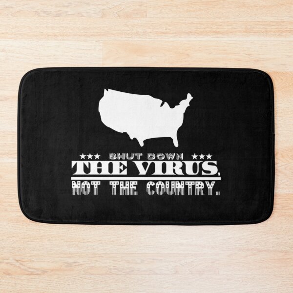 Item preview, Shut Down The Virus Not The Country Black White USA American Silhouette Text Design designed and sold by Sunny Collections.