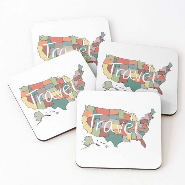 Item preview, Travel US map  designed and sold by nikkimwilks.