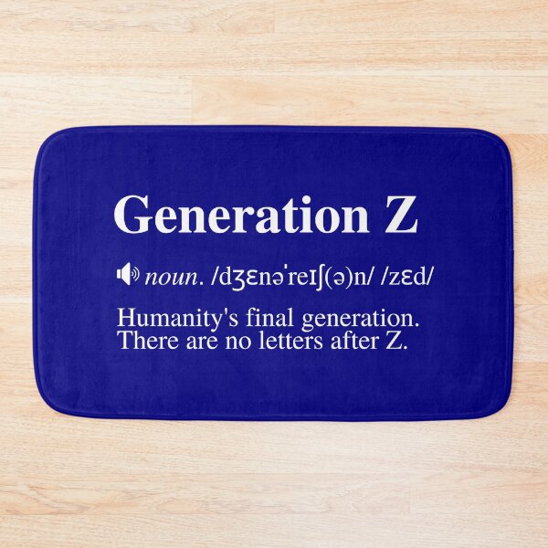 Artikelvorschau, Generation Z Definition - Die letzte Generation der Menschheit (Navy / Blue Background) entworfen und verkauft von mind-illusions.