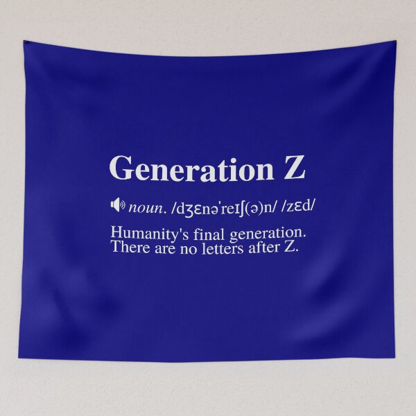 Item preview, Generation Z Definition - Humanity's Final Generation (Navy/Blue Background) designed and sold by mind-illusions.