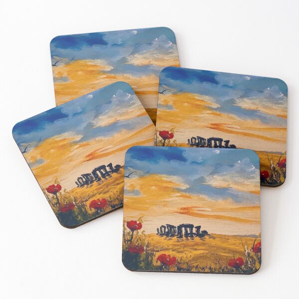 Item preview, Stonehenge and Red Poppies designed and sold by MarjaBrown.