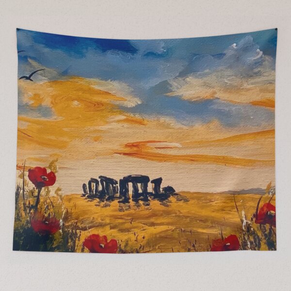 Item preview, Stonehenge and Red Poppies designed and sold by MarjaBrown.
