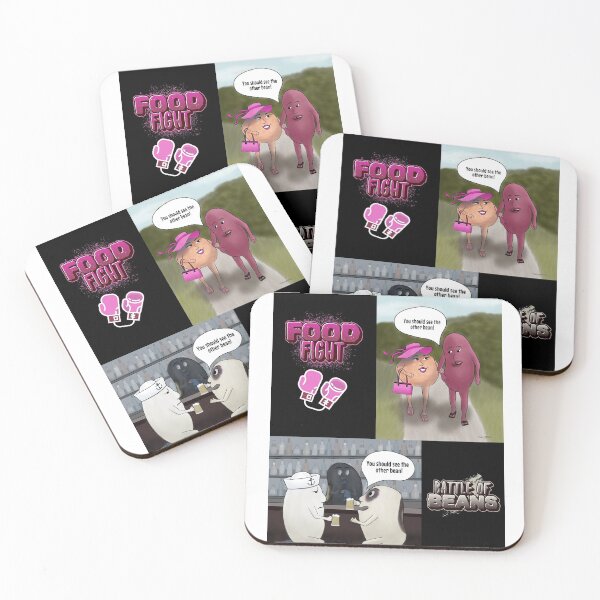 Item preview, Battle of Beans – funny cartoon on white background designed and sold by Crystal Raymond.
