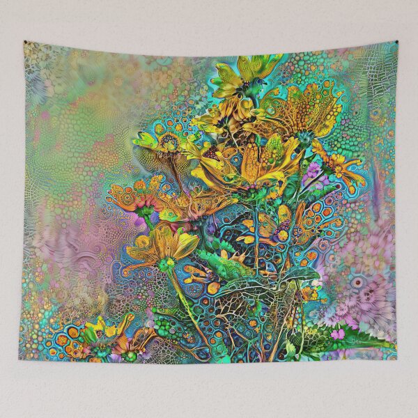 Item preview, Floral Deepdream abstraction designed and sold by blackhalt.