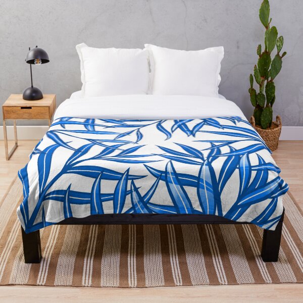 Item preview, Palm Leaves - Blue designed and sold by MiaMixesMedia.