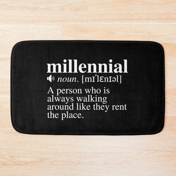 Item preview, Millennial Definition #3 - The Age of Renters (Black Background) designed and sold by mind-illusions.