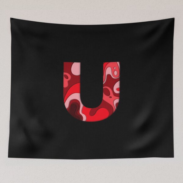 Item preview, The letter - U - Alphabet Series in Red Pattern designed and sold by SimplePickUps.