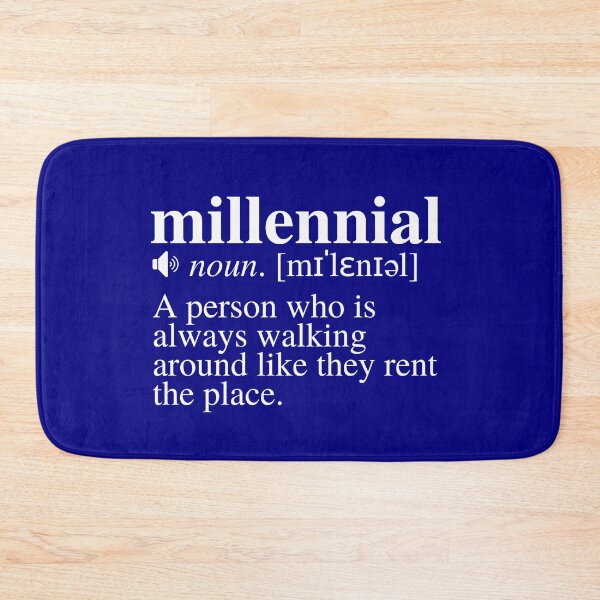 Item preview, Millennial Definition #3 - The Age of Renters (Navy/Blue Background) designed and sold by mind-illusions.