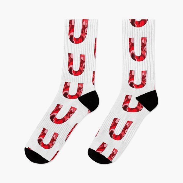 Item preview, The letter - U - Alphabet Series in Red Pattern designed and sold by SimplePickUps.