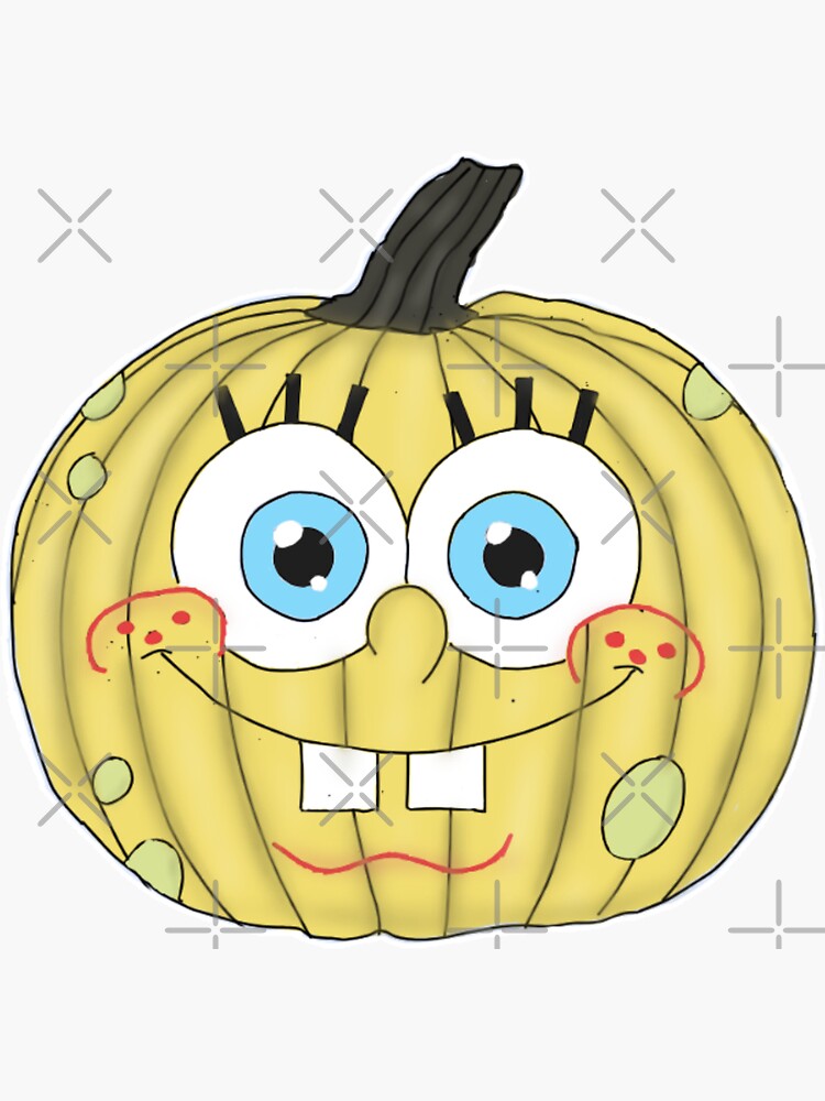 "Spongebob Pumpkin" Sticker for Sale by vpittore Redbubble