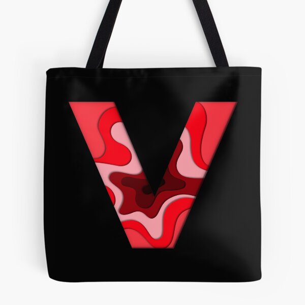 Item preview, The letter - V - Alphabet Series in Red Pattern designed and sold by SimplePickUps.