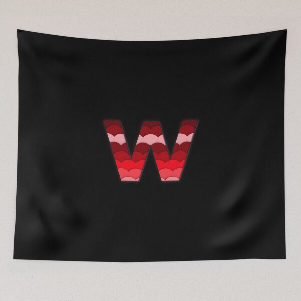 Item preview, The letter - W - Alphabet Series in Red Pattern designed and sold by SimplePickUps.