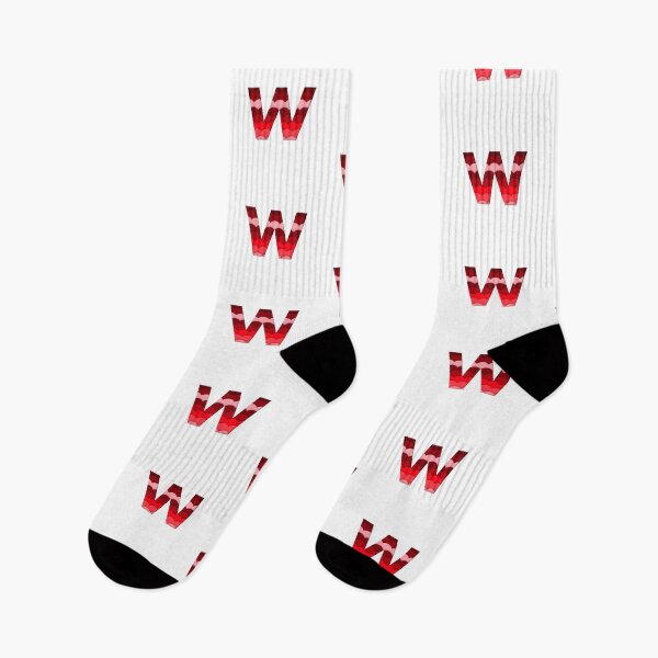 Item preview, The letter - W - Alphabet Series in Red Pattern designed and sold by SimplePickUps.