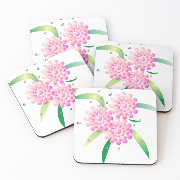 Artikelvorschau, Rosa und grüne Blumen Merchandise entworfen und verkauft von cindyfordyce.