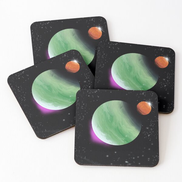 Item preview, Green and red planets - SPACE ART designed and sold by Dave1974.
